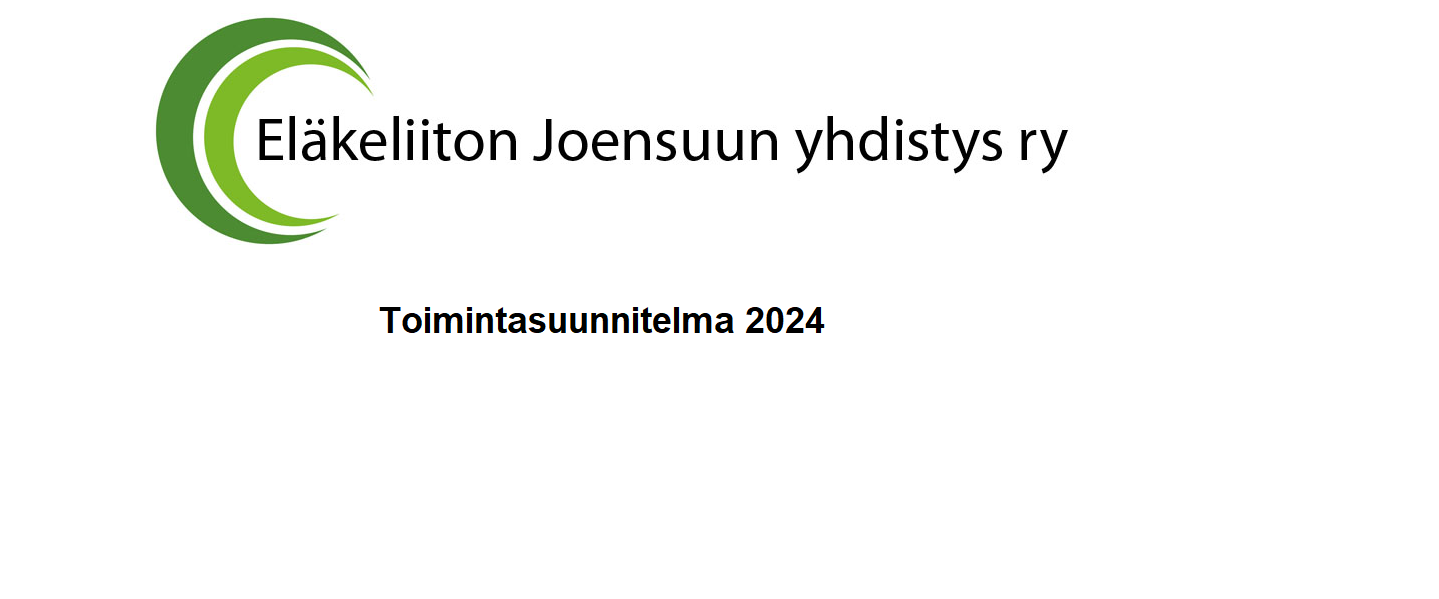 Toimintasuunnitelma 2024 | Eläkeliitto